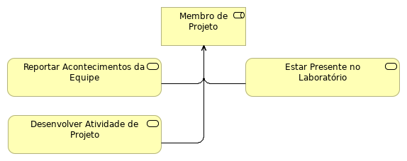 Responsabilidades de membro de projeto de extensão